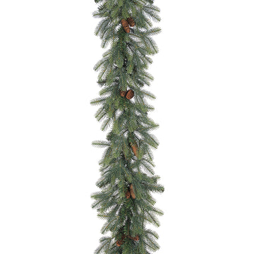 9' Full Garland Branch with Pine Cones