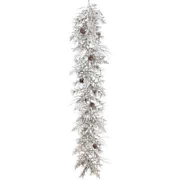 Iced Garland with Pine Cone