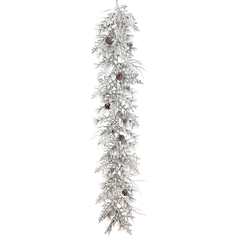 Iced Garland with Pine Cone