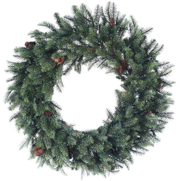 30" Dark Snow Pine Wreath