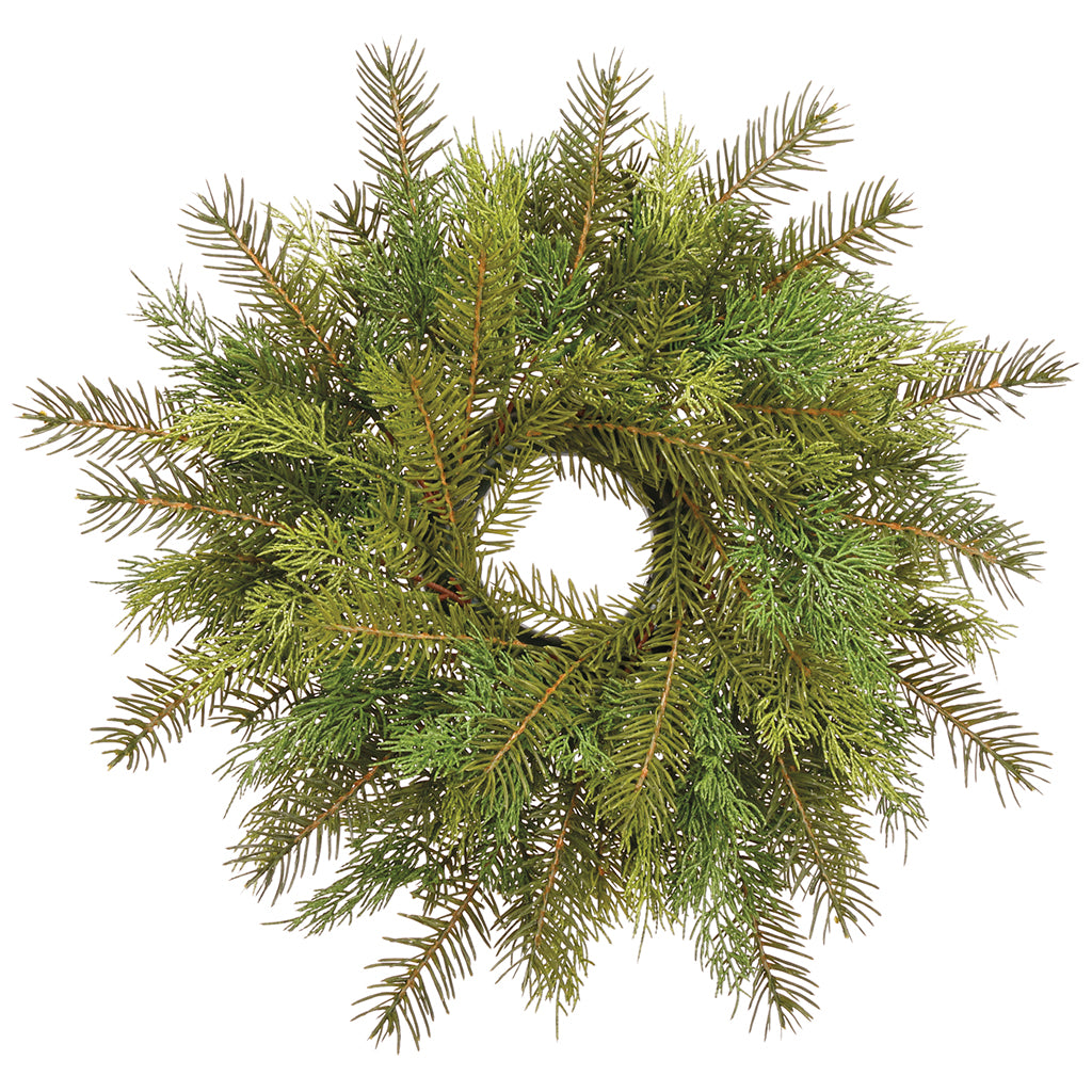 16" Mini Cedar Wreath