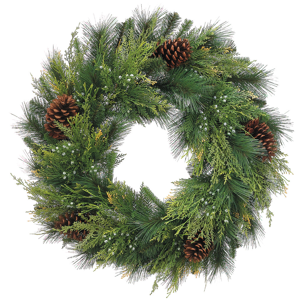 30" Full Pine Wreath