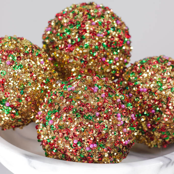 Confetti Sequin Ball Ornament (Set of 4)